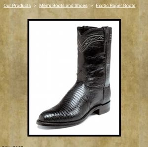 Justin 3112 Roper Exotic lizard foot western boots